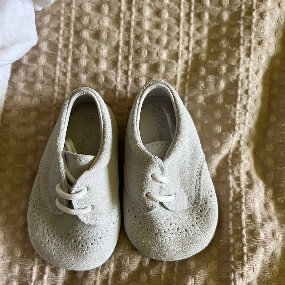 Baby White Suede Shoes